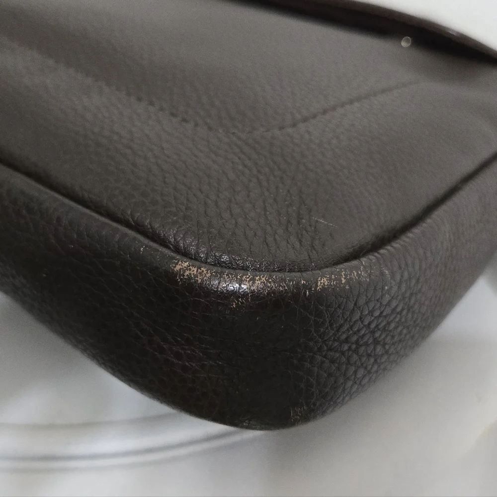EUC Longchamp Brown Leather Shoulder Bag